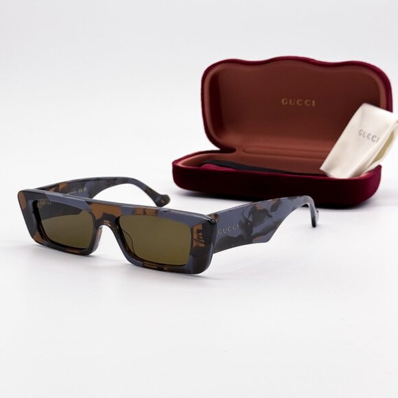 NEW GUCCI GG1331S 006 UNISEX GREY HAVANA BROWN SUNGLASSES GUCCI - Picture 1 of 14